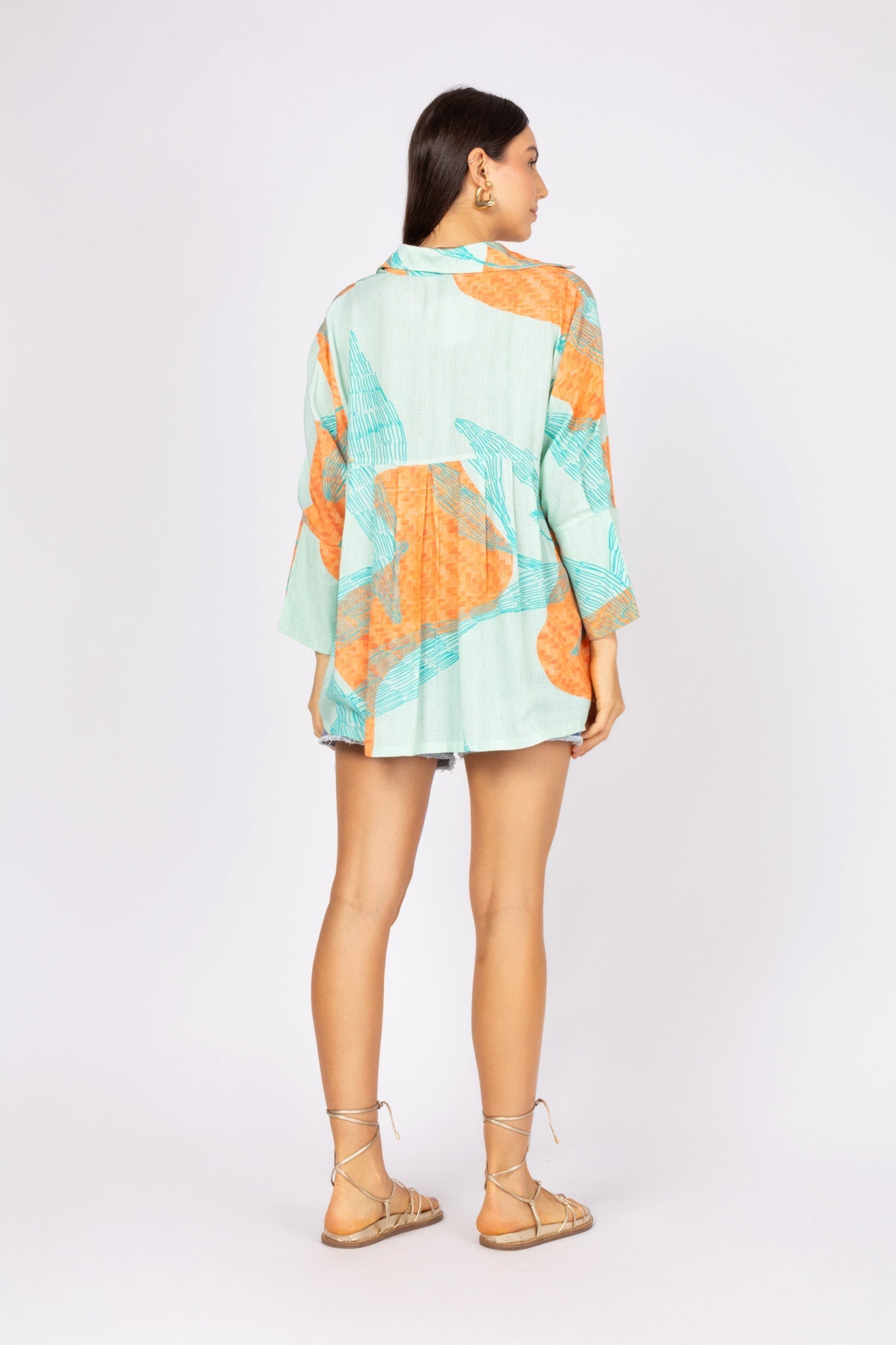 Camisa com Estampa Abstrata