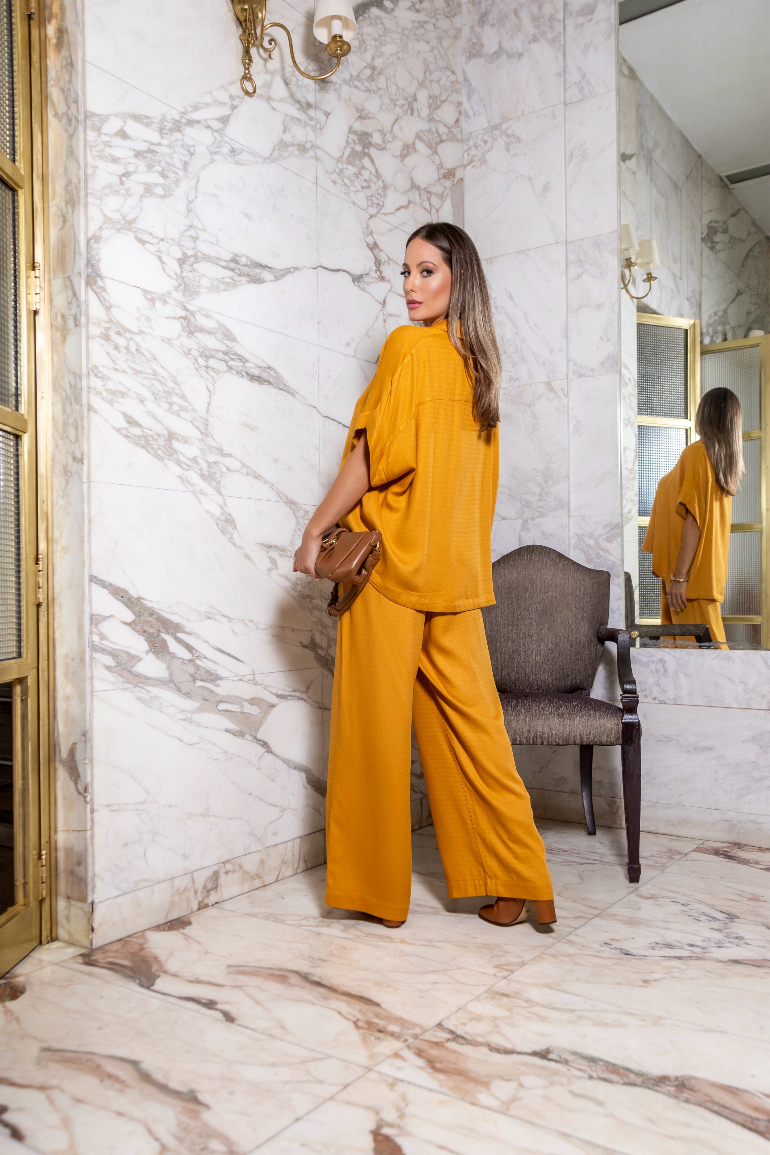 Camisa em viscose maquinetada